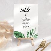 Tropisch groen Palm Seating Chart Kaart