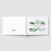 Tropisch groen palm Wedding Guest Book Gastenboek (Volledig)