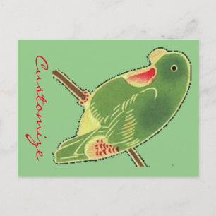 Tropisch groen paraket Thunder_Cove Briefkaart