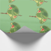 Tropisch groen paraket Thunder_Cove Cadeaupapier (Hoek)