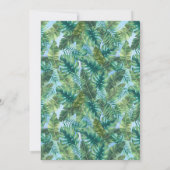 Tropisch groen Plant lekt Kaart (Achterkant)