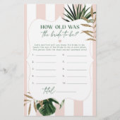 Tropisch groen roze Hoe oud was de bruid om te zij (Voorkant)