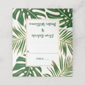 Tropisch groen verlaat moderne bruiloft gevouwen e (Buitenkant ongevouwen)