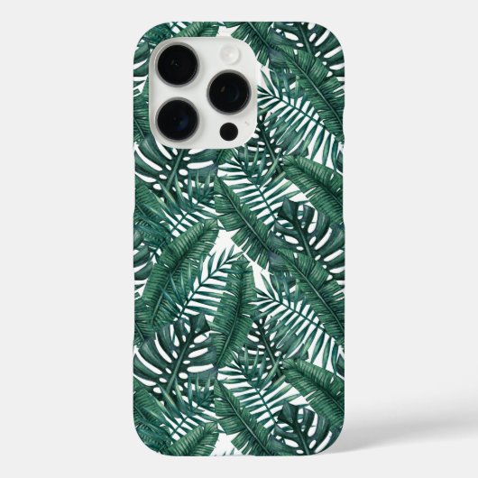 Tropisch groen Waterverf palm leest pattern Case-Mate iPhone Case (Achterkant)