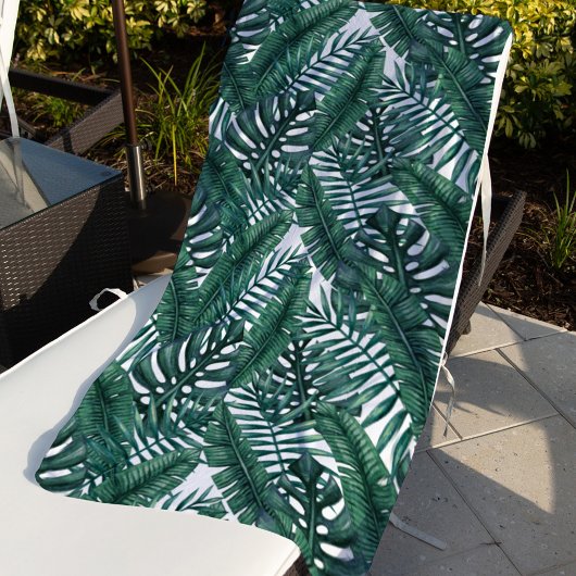 Tropisch groen Waterverf palm leest pattern Strandlaken