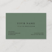 Tropisch groen Waterverf trekkerpatroon met naam Visitekaartje (Achterkant)