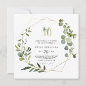 Tropisch groene bladeren 30e verjaardagsfeestje kaart (Voorkant)