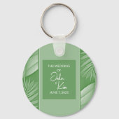 Tropisch groene bruiloft Sleutelhanger (Voorkant)
