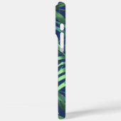Tropisch groene en blauwe bladeren Aangepaste naam Case-Mate iPhone Case (Achterkant / Links)