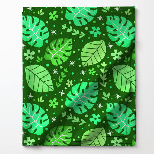 Tropisch Groene Monstera Blad Stof