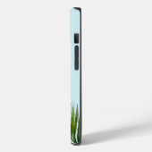Tropisch groene palmblad op lichtblauw Case-Mate iPhone case (Achterkant / Links)