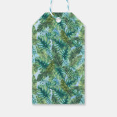 Tropisch groene planten bladeren cadeaulabel (Achterkant)