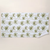 Tropisch groene witte palmbomen strandlaken (Voorkant)