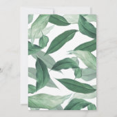 Tropisch groenery bachelorette feest. Botanisch Kaart (Achterkant)