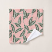 Tropisch gulden loofpatroon bad handdoek (Wasdoekje)