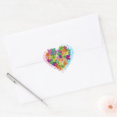 Tropisch hart sticker (Envelop)