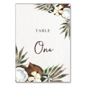 Tropisch Hawaïaans Bloemen & Kokosnoot tafelnummer (Voorkant)