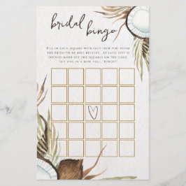 Tropisch Hawaïaans Bloemen vrijgezellenfeest bingo