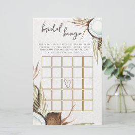 Tropisch Hawaïaans Bloemen vrijgezellenfeest bingo