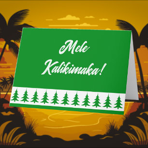 Tropisch Hawaiaans Kerstfeest Feestdagen Kaart