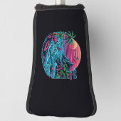 Tropisch/Hawaïaans neonstrand Golfheadcover (Draai 90)