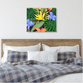 Tropisch Hawaii Aloha Flower Graphic Canvas Afdruk (Insitu (Slaapkamer))