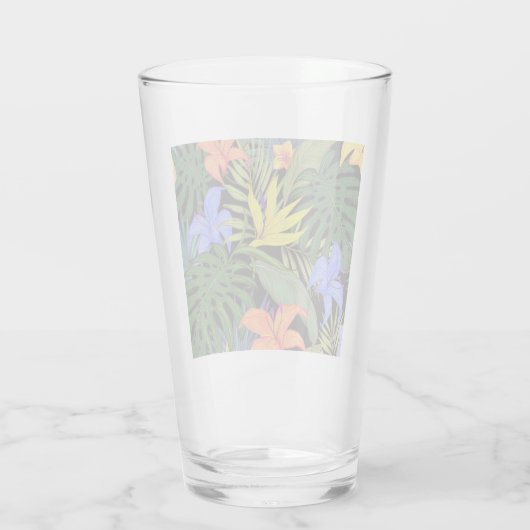 Tropisch Hawaii Aloha Flower Graphic Glas (Achterkant)