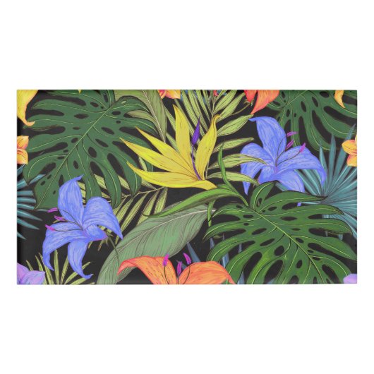 Tropisch Hawaii Aloha Flower Graphic Naambadge (Voorkant)