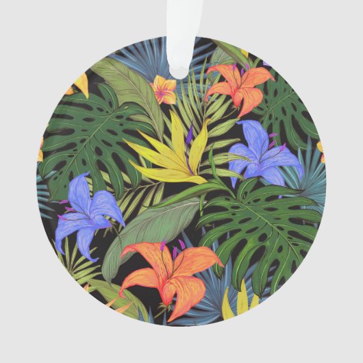 Tropisch Hawaii Aloha Flower Graphic Ornament (voorkant)