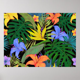 Tropisch Hawaii Aloha Flower Graphic Poster