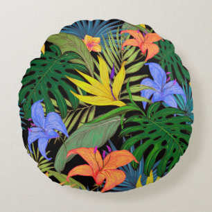 Tropisch Hawaii Aloha Flower Graphic Rond Kussen