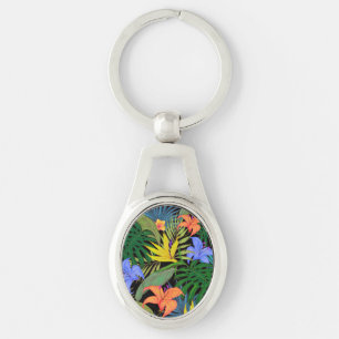 Tropisch Hawaii Aloha Flower Graphic Sleutelhanger