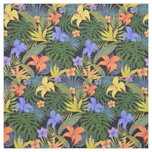 Tropisch Hawaii Aloha Flower Graphic Stof (Swatch)