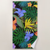 Tropisch Hawaii Aloha Flower Graphic Strandlaken (Voorkant)