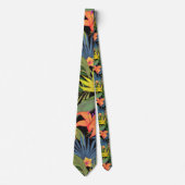 Tropisch Hawaii Aloha Flower Graphic Stropdas (Voorkant)