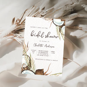 Tropisch Hawaiian Floral & Coconut Vrijgezellenfee Kaart