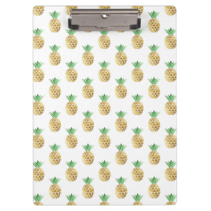 Tropisch Hawaiian Gold Foil Pineappel Patroon Klembord