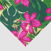 Tropisch Hawaiian Style Floral Patroon Tissuepapier (Detail)