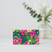 Tropisch Hawaiian Style Floral Patroon Visitekaartje (Staand voorkant)