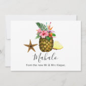 Tropisch Hawaiian Summer Weddenschap Bedankkaart (Voorkant)