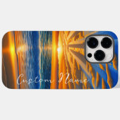 Tropisch heldere oceaanzonsonderstel Case-Mate iPhone case (Achterkant (horizontaal))