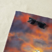 Tropisch heldere Ocean Sunset Beach Strandlaken (In situ)