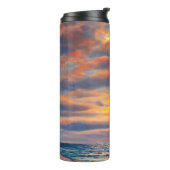 Tropisch heldere Ocean Sunset Beach Thermosbeker (Gedraaid links)