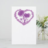 Tropisch hemelboompalm briefpapier (Staand voorkant)