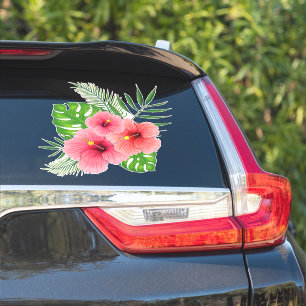Tropisch Hibiscus Arrangement Vinyl Decal Sticker