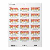 Tropisch Hibiscus Floral - Nieuw adreslabel Etiket (Full Sheet)