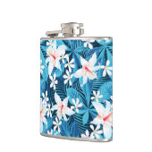 Tropisch Hibiscus Floral Pattern 2 Heupfles (Links)