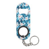 Tropisch Hibiscus Floral Pattern 2 Sleutelhanger Flessenopener (Achterkant)