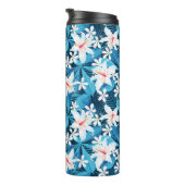 Tropisch Hibiscus Floral Pattern 2 Thermosbeker (Geroteerd rechts)