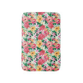 Tropisch Hibiscus Floral Pattern Badmat (Voorkant Verticaal)